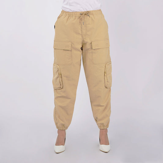 Bobson Japanese Ladies Basic Non-Denim Cargo Pants 145967 (Khaki)