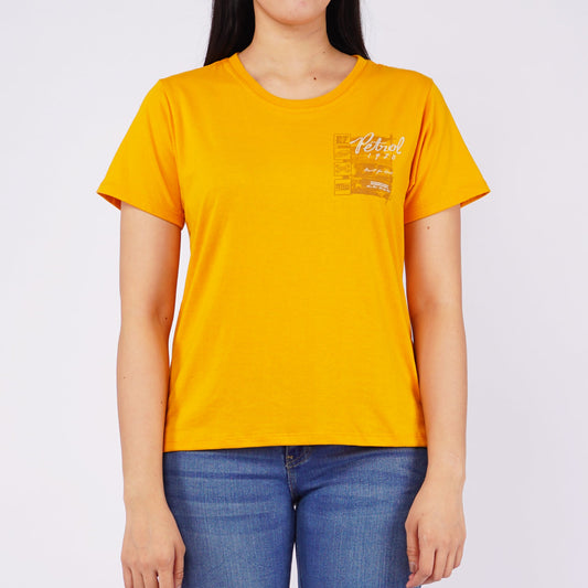 Petrol Basic Tees for Ladies Boxy Fitting Shirt CVC Jersey Fabric 144051-U (Canary)