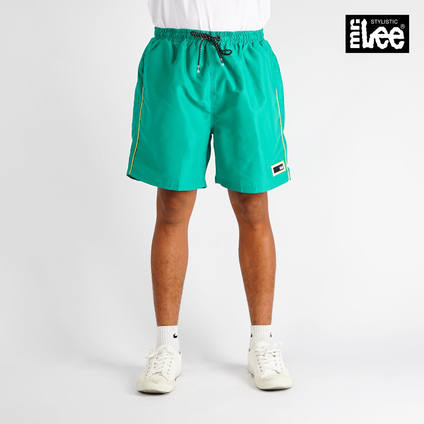 Stylistic Mr. Lee Men's Basic Non-Denim Swim short for Men Trendy Fashion High Quality Apparel Comfortable Casual short for Men Mid Waist 145331 (Green)