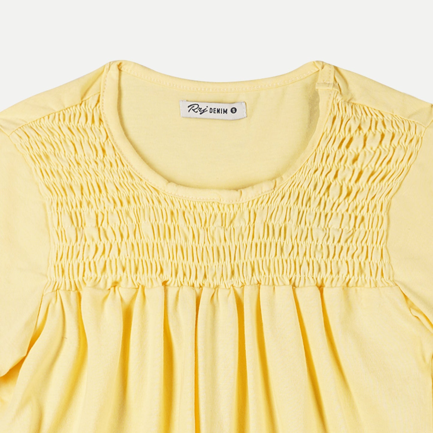 RRJ Basic Tees for Ladies Relaxed Fitting Shirt Trendy fashion Casual Top Yellow T-shirt for Ladies 126085 (Yellow)