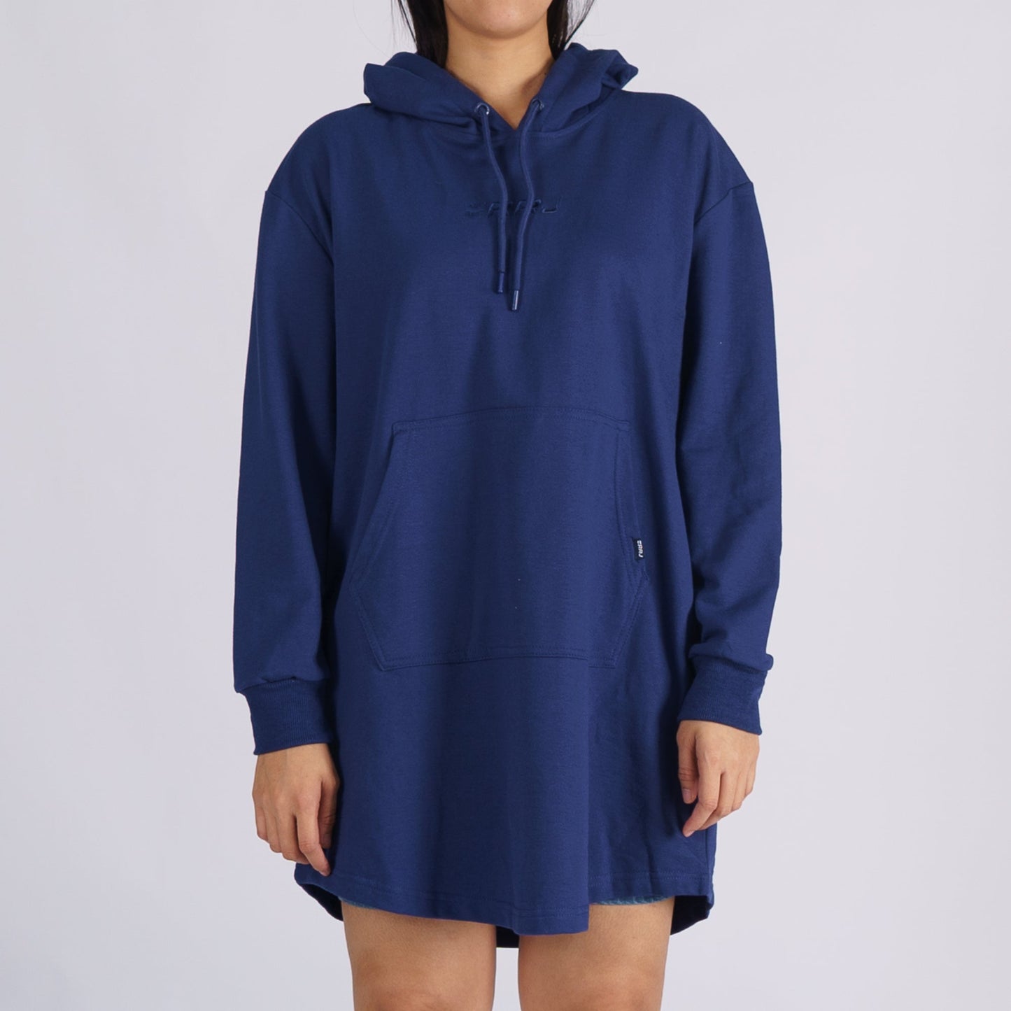 RRJ Modified Ladies Jacket Dress for Women Regular Fitting Trendy Fashion High Quality Apparel Comfortable with hoodie and pocket  Casual Dress 122549 (Blue)