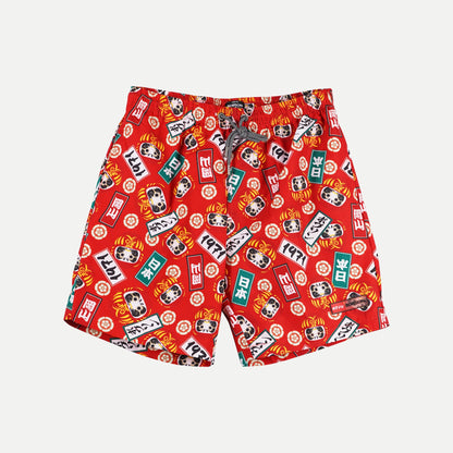 Bobson Japanese Men's Basic Non-Denim Swim short for Men Trendy Fashion High Quality Apparel Comfortable Casual short for Men 125786 (Red)