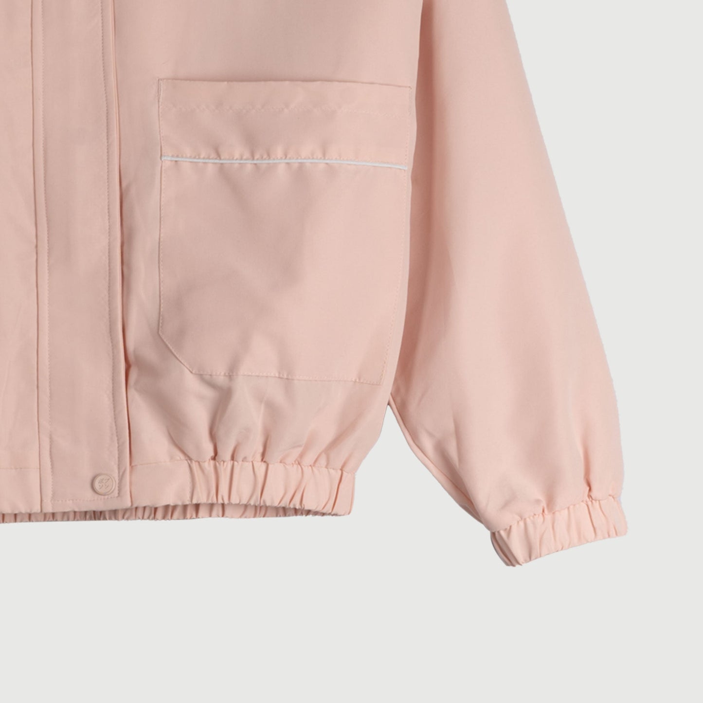 Bobson Japanese Ladies Basic Hoodie Crop Jacket Trendy Fashion High Quality Apparel Comfortable Casual Jacket for Women Crop 131517 (Blush Pink)