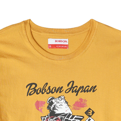 Bobson Japanese Men's Basic Tees Trendy fashion High Quality Apparel Comfortable Casual Top for Men Slim Fit 146811-U (Yellow)