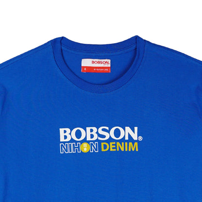 Bobson Japanese Men's Basic Round Neck Tees for Men with Back Print Trendy Fashion High Quality Apparel Comfortable Casual Top for Men Comfort Fit 151242-U (Princess Blue)