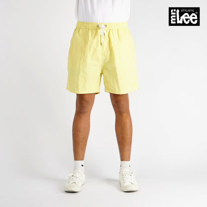 Stylistic Mr. Lee Men's Basic Non-Denim Jogger short for Men Trendy Fashion High Quality Apparel Comfortable Casual Short for Men Mid Waist 114866 (Light Yellow)