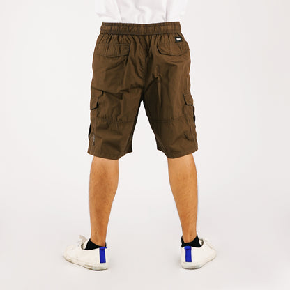 Stylistic Mr. Lee Men's Basic Non-Denim Cargo short for Men Trendy Fashion High Quality Apparel Comfortable Casual short for Men Mid Waist 129101 (Choco Brown)