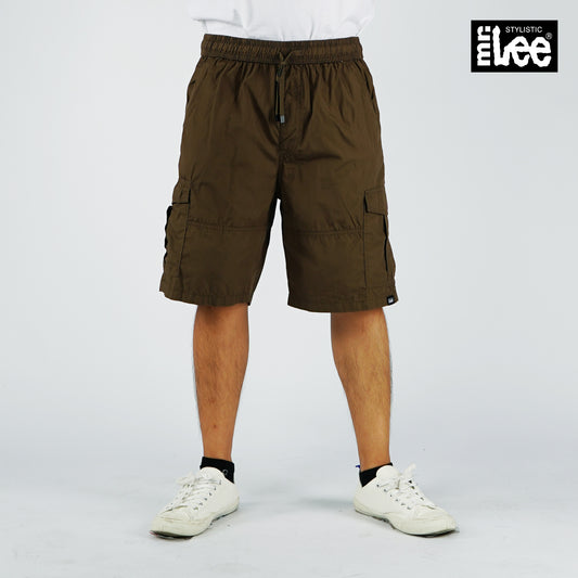 Stylistic Mr. Lee Men's Basic Non-Denim Cargo short for Men Trendy Fashion High Quality Apparel Comfortable Casual short for Men Mid Waist 129101 (Choco Brown)