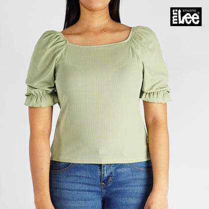 Stylistic Mr. Lee Ladies Basic Tees for Women Trendy Fashion High Quality Apparel Comfortable Casual Top for Women Slim Fit 139037 (Green)