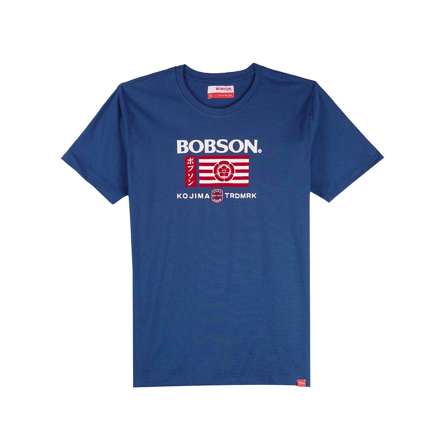 Bobson Japanese Men's Basic Tees for Men Missed Lycra Fabric Trendy Fashion High Quality Apparel Comfortable Casual Top for Men Slim Fit 147223 (Poseidon)