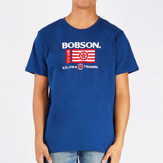 Bobson Japanese Men's Basic Tees for Men Missed Lycra Fabric Trendy Fashion High Quality Apparel Comfortable Casual Top for Men Slim Fit 147223 (Poseidon)