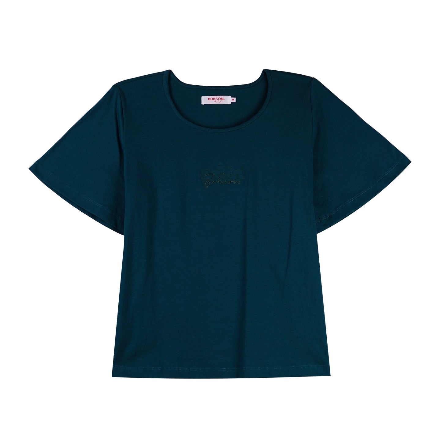 Bobson Japanese Ladies Basic Tees for Women Trendy fashion High Quality Apparel Comfortable Casual Top for Women Relaxed Fit 148388 (Teal)