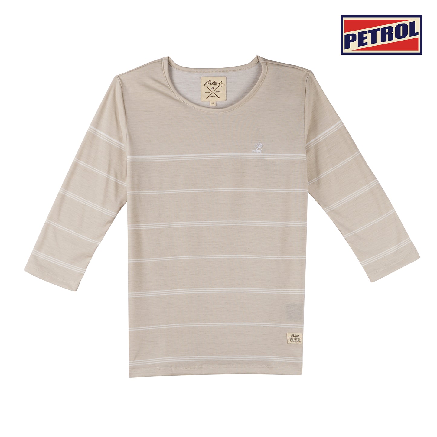 Petrol Basic Tees for Ladies Regular Fitting Shirt Trendy fashion Casual Top for Ladies 115402 (Beige)
