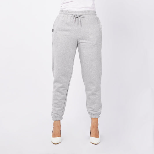 RRJ Basic Non-Denim Jogger Pants for Ladies Regular Fitting Rinse Wash Fabric Casual Pants Light Gray Jogger Pants for Ladies 154347-U (Light Gray)