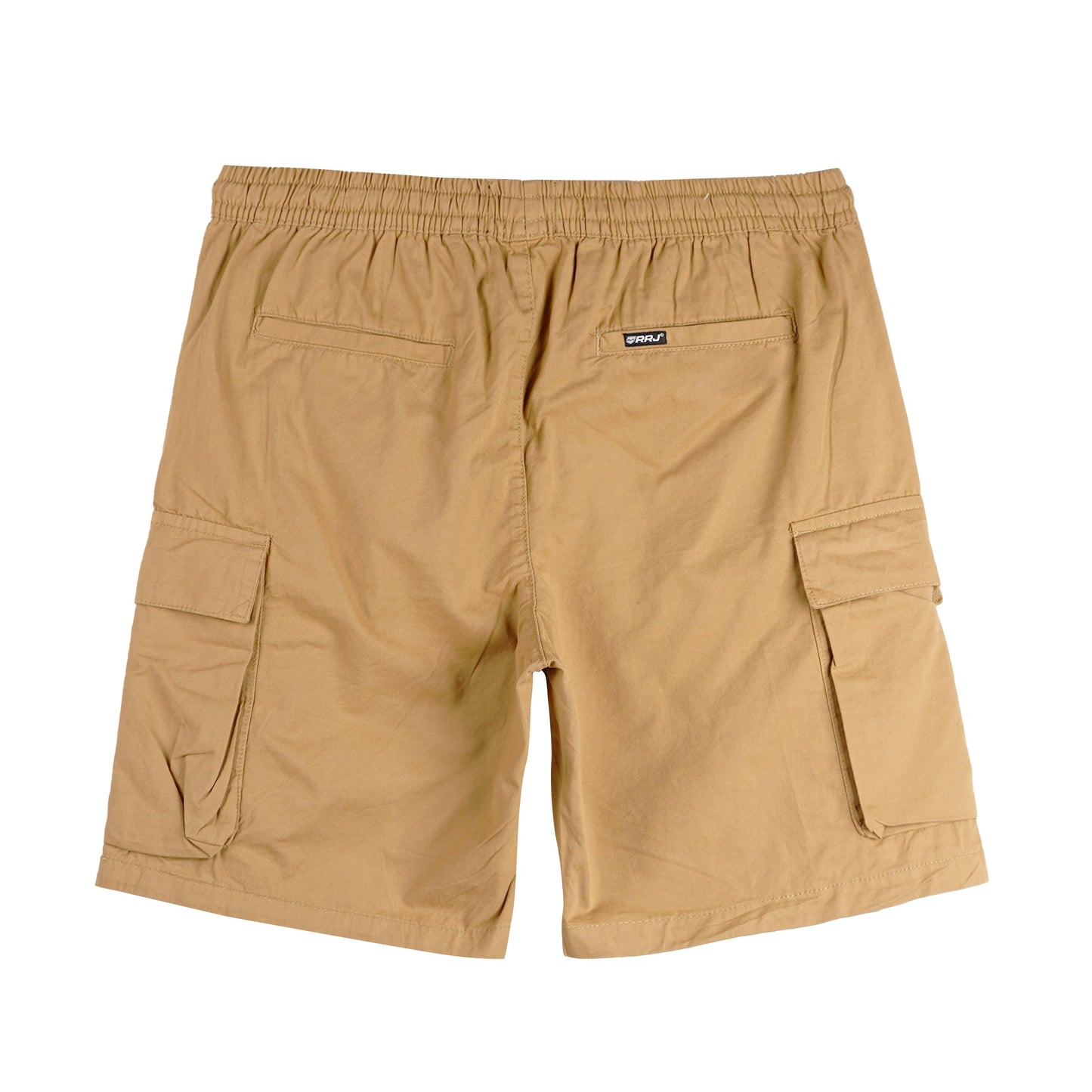 RRJ Basic Non-Denim Cargo Short for Men Regular Fitting Rinse Wash Fabric Casual Short Khaki Cargo Short for Men 155154-U (Khaki)