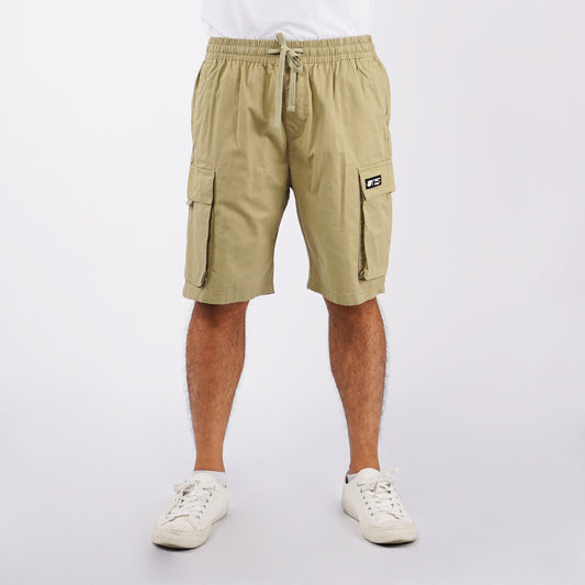 RRJ Basic Non-Denim Cargo Short for Men Regular Fitting Rinse Wash Fabric Casual Short Sage Green Cargo Short for Men 155154-U (Sage Green)