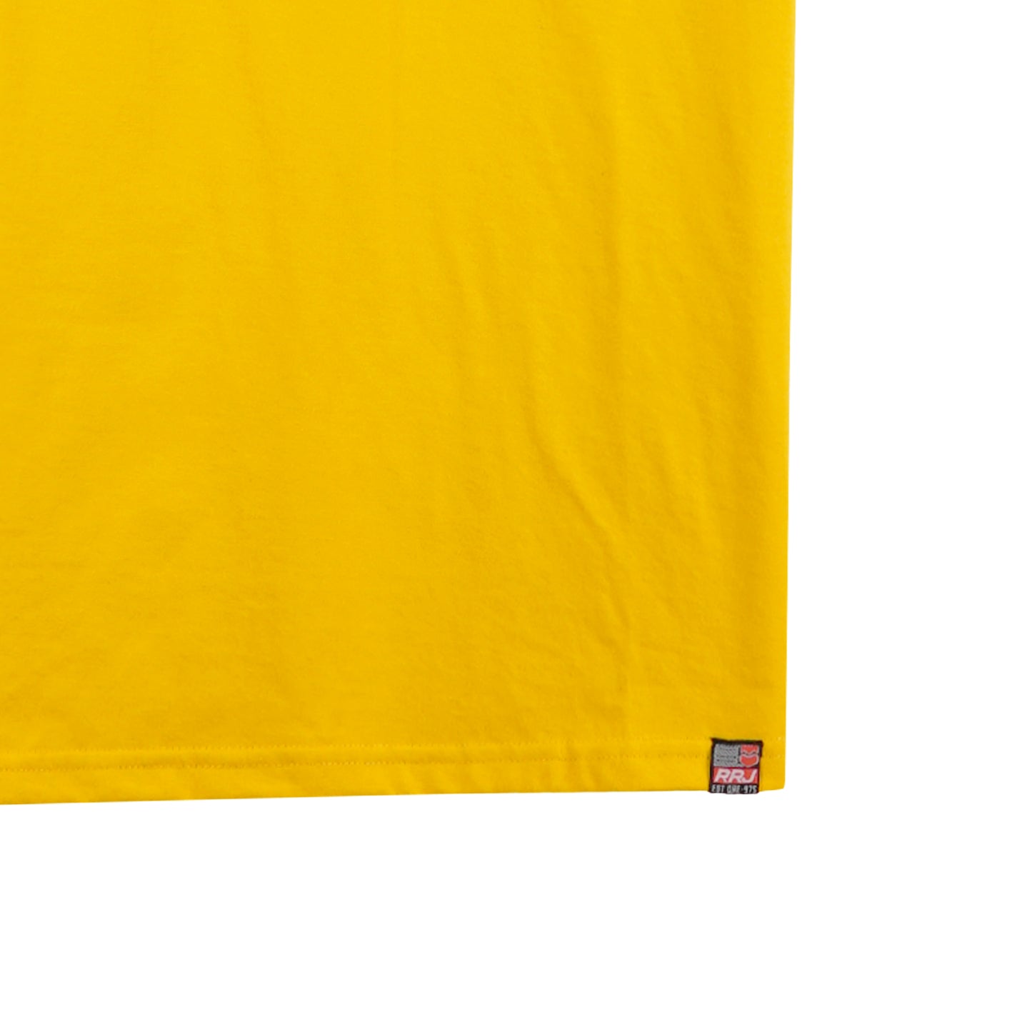 RRJ Basic Tees for Men Semi Body Fitting Shirt CVC Jersey Fabric 142430-U (Yellow)