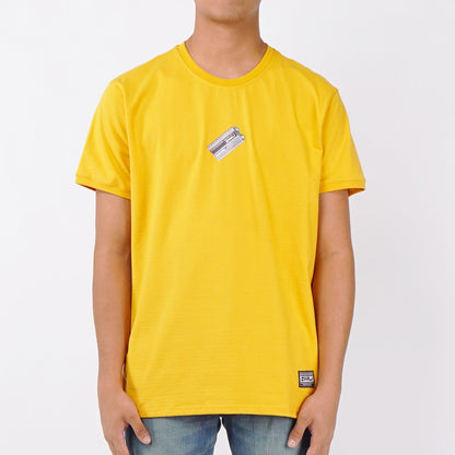 RRJ Basic Tees for Men Semi Body Fitting Missed Lycra Fabric 150602 (Yellow)