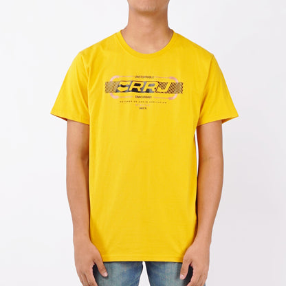 RRJ Basic Tees for Men Semi Body Fitting Shirt CVC Jersey Fabric 148836-U (Yellow)