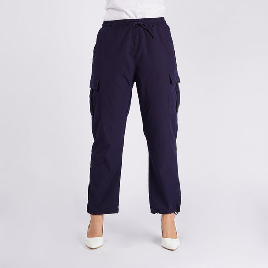 Bobson Japanese Ladies Basic Non-Denim Drawstring Pants 154470-U (Navy)