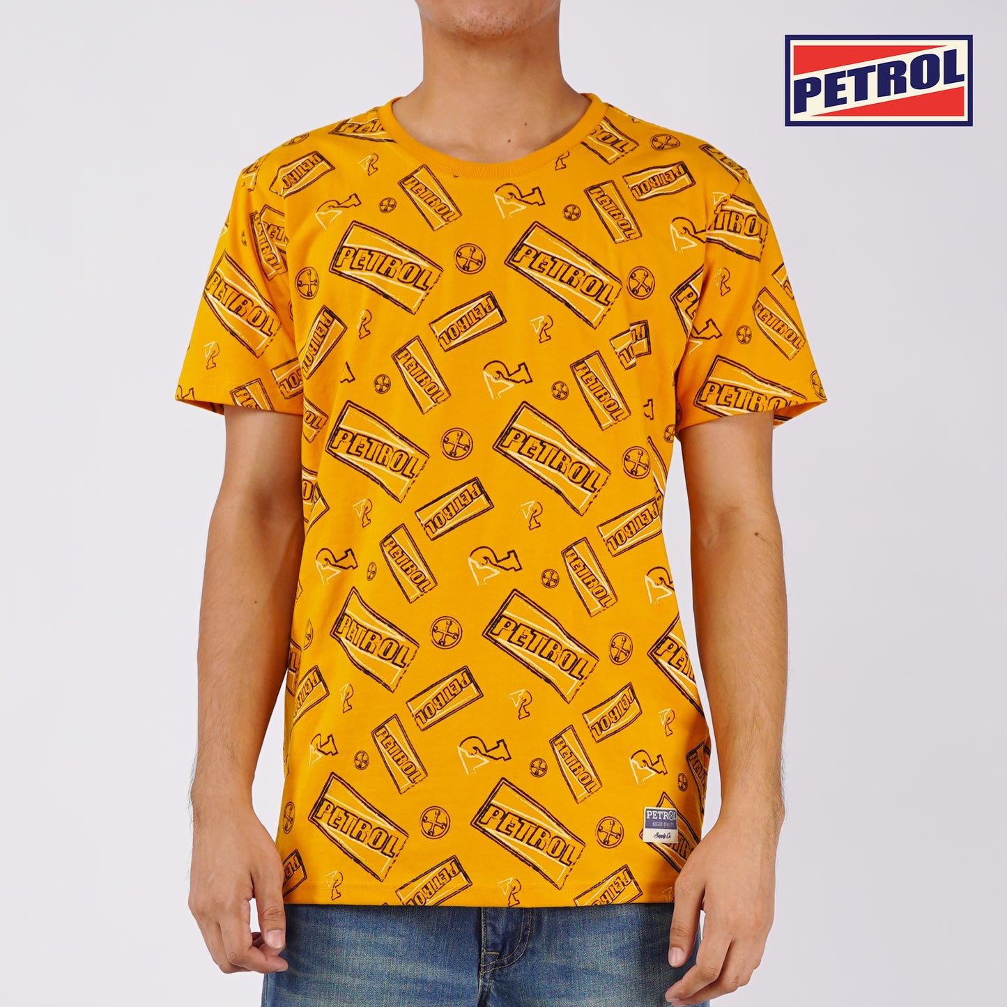 Petrol Basic Tees for Men Slim Fitting Trendy fashion Casual High Quality 145660-U (Canary)