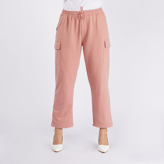 Bobson Japanese Ladies Basic Non-Denim Drawstring Pants 154461-U (Old Rose)