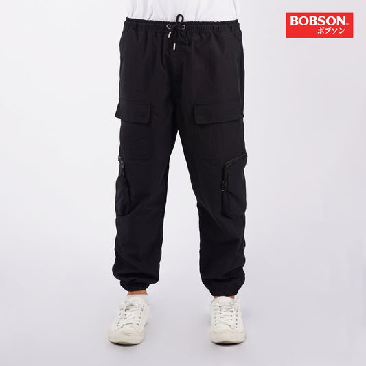 Bobson Japanese Ladies Basic Non-Denim Cargo Pants 145967 (Black)