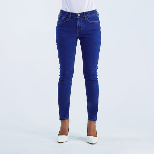 Bobson Japanese Ladies Basic Denim Super skinny 152562-U (Medium Shade)