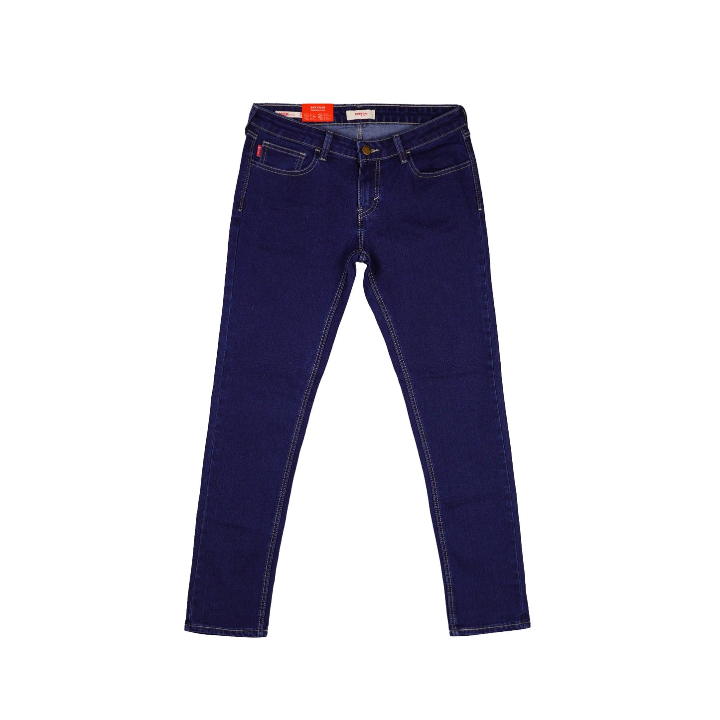 Bobson Japanese Ladies Basic Denim Slim Fit 156097 (Dark Shade)