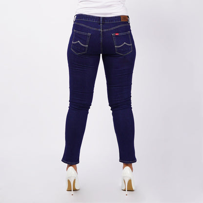 Bobson Japanese Ladies Basic Denim Slim Fit 156097 (Dark Shade)