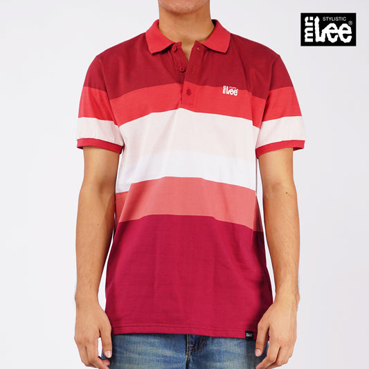 Stylistic Mr. Lee Men's Basic Collared Shirt Semi body Fit 108413 (Red)