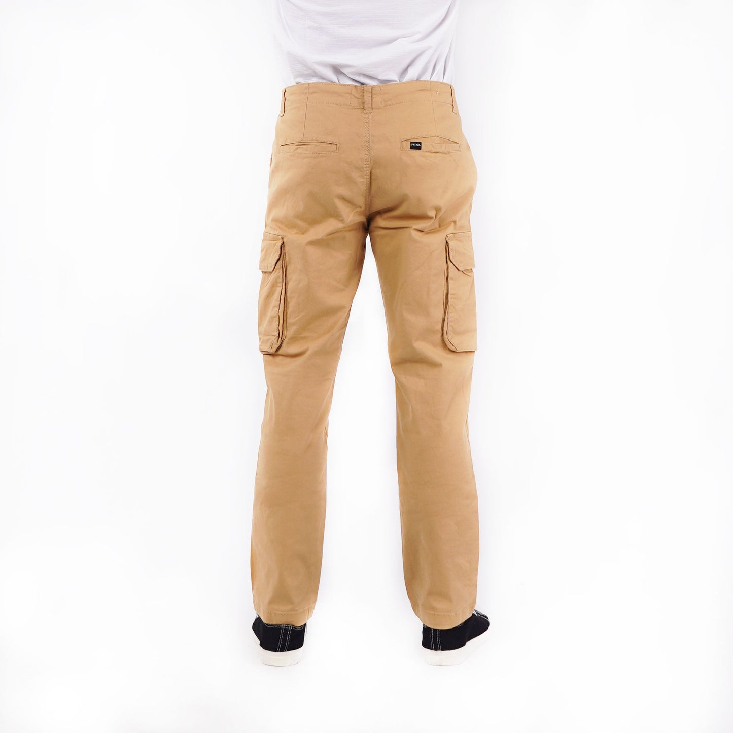 Petrol Non-Denim Cargo Pants for Men Mid Waist 155351 (Light Khaki)