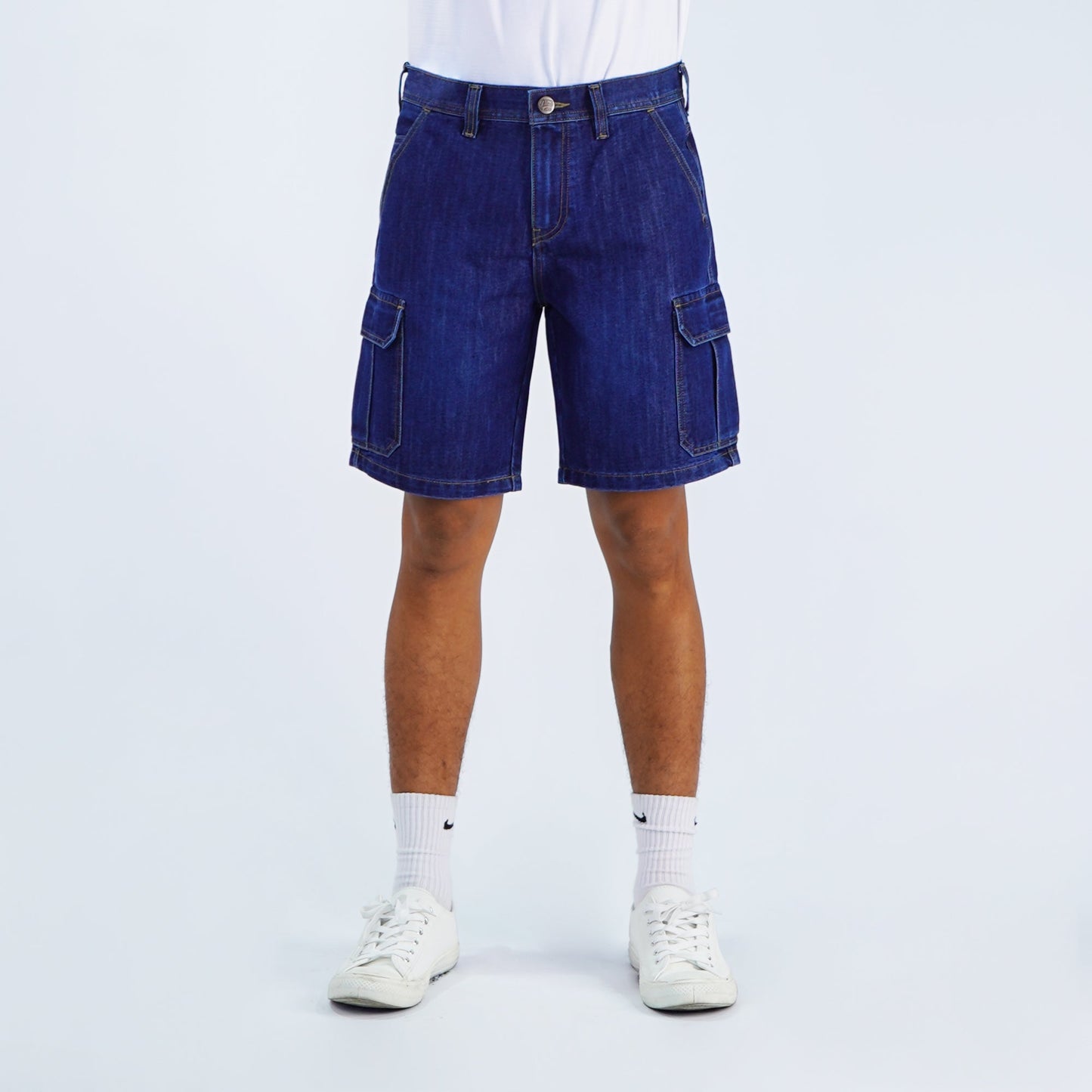 Petrol Basic Denim Cargo Short for Men Regular Fitting 151338 (Dark Shade)