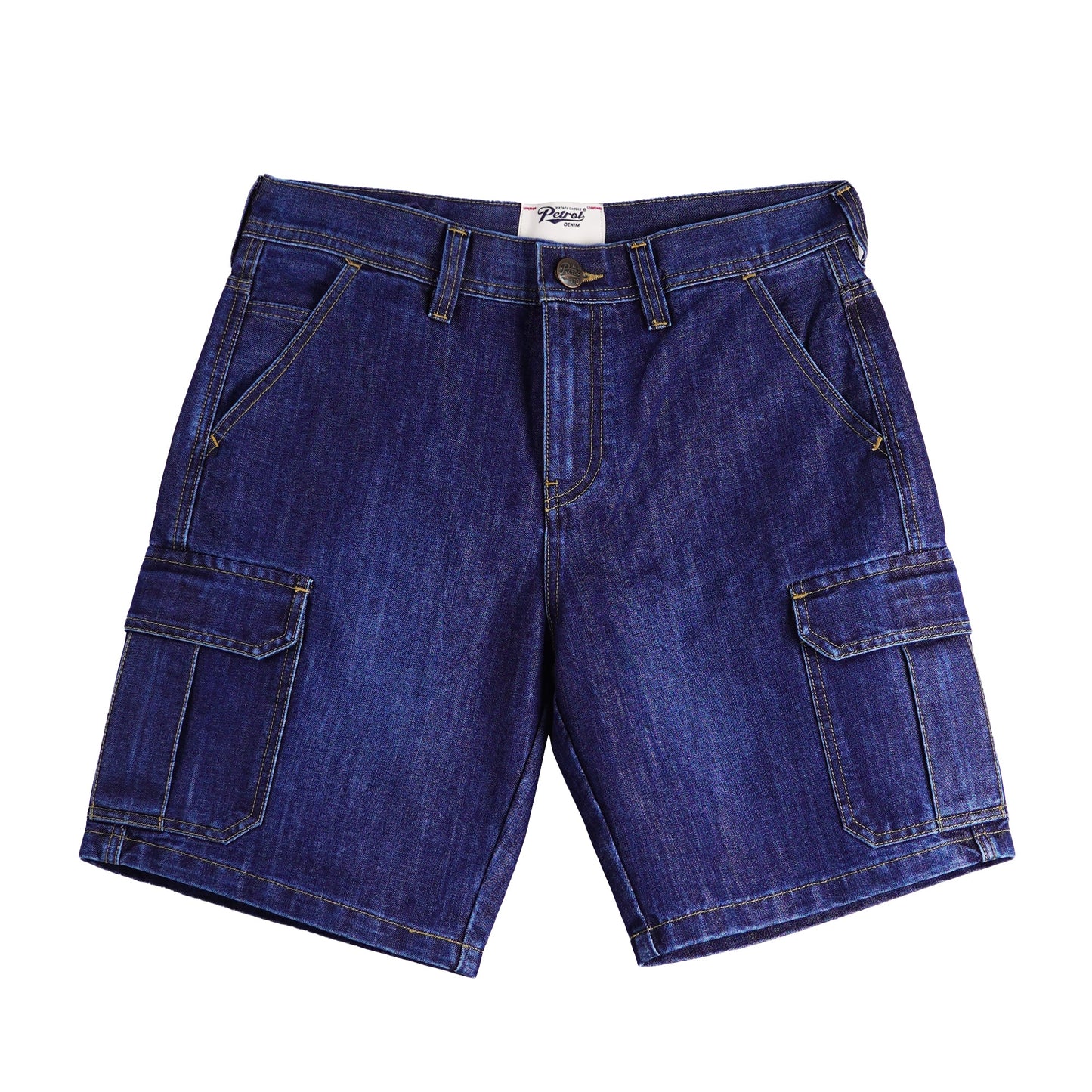 Petrol Basic Denim Cargo Short for Men Regular Fitting 151338 (Dark Shade)