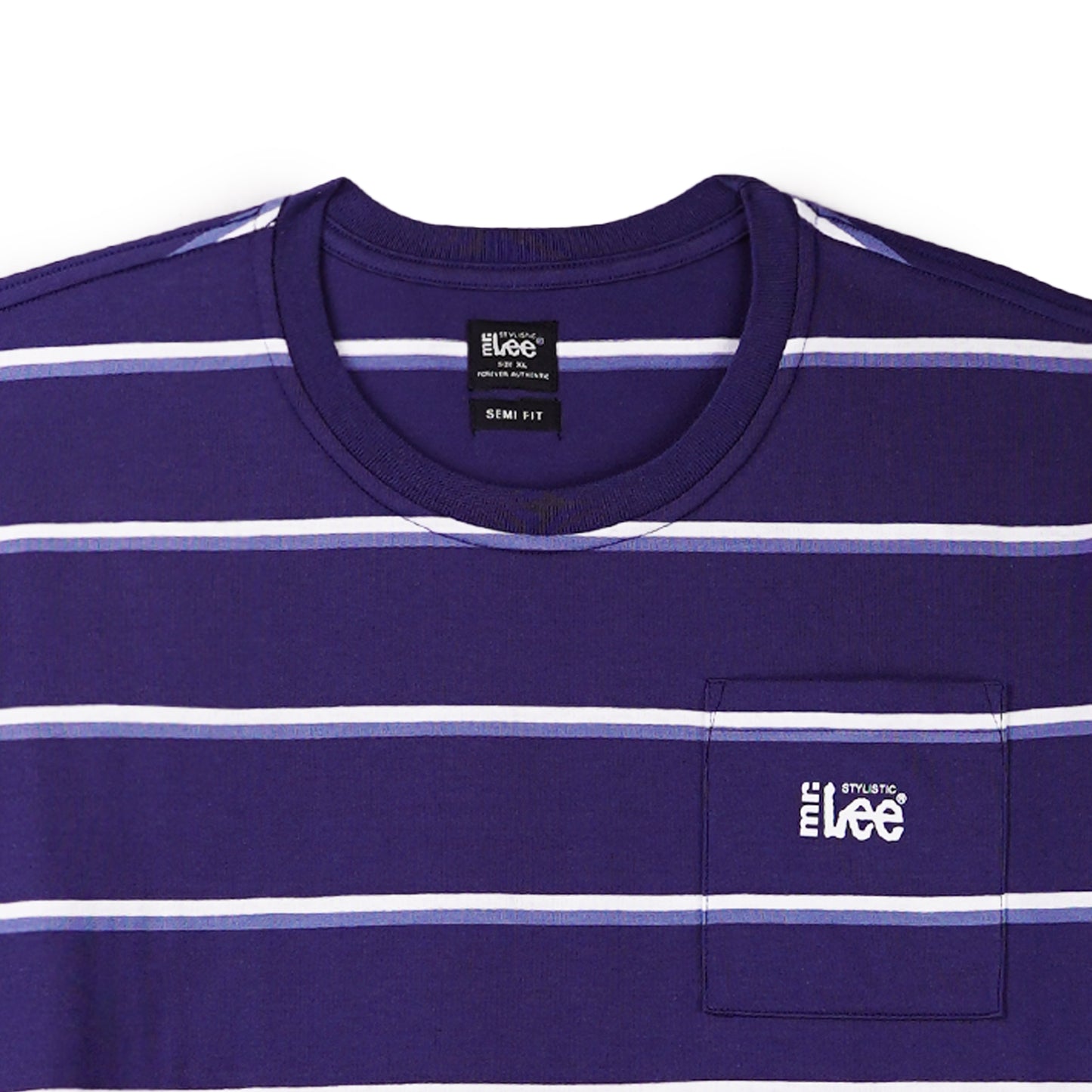 Stylistic Mr. Lee Men's Basic Striped Tees Semi body Fit 158292 (Navy)