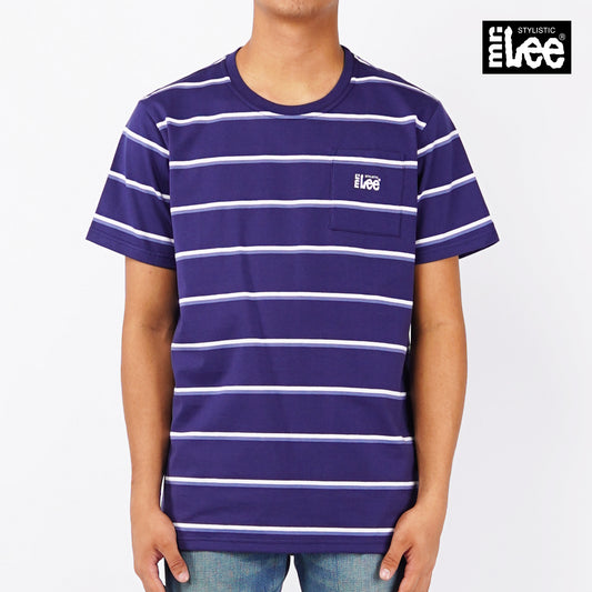 Stylistic Mr. Lee Men's Basic Striped Tees Semi body Fit 158292 (Navy)