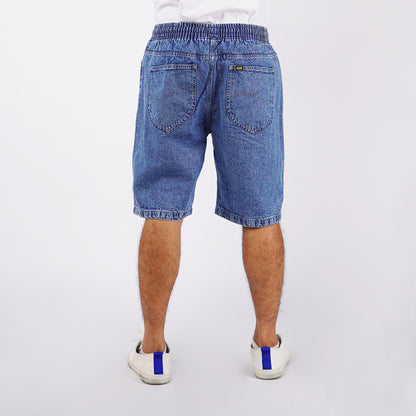 Stylistic Mr. Lee Men's Basic Denim Jogger Short Mid Waist 152136-U (Light Shade)