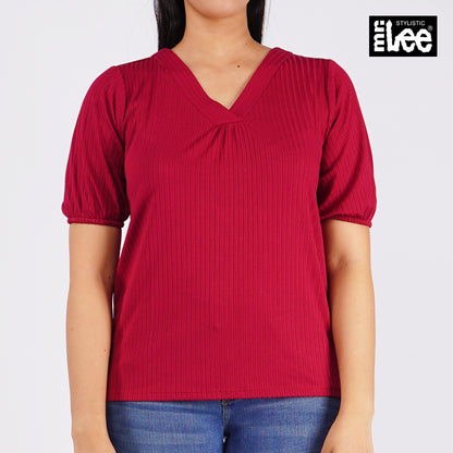 Stylistic Mr. Lee Ladies Basic Tees Regular Fit 143068-U (Red)