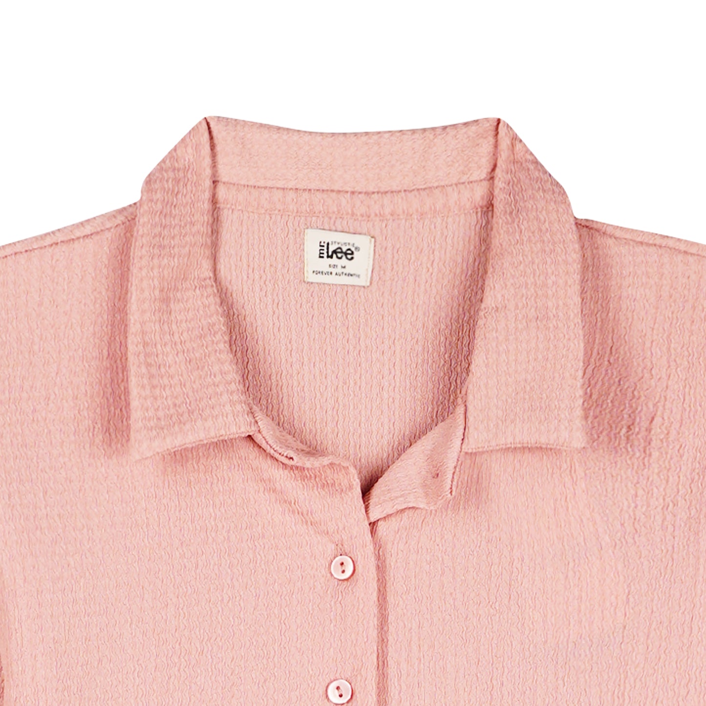 Stylistic Mr. Lee Ladies Basic Button Down Shirt Regular Fit 137079-U (Pink)