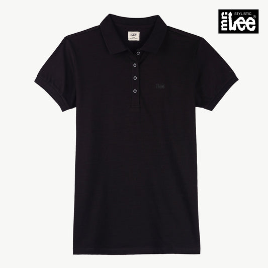 Stylistic Mr. Lee Ladies Basic Collared Shirt Missed Lycra Fabric Regular Fit 124144 (Black)