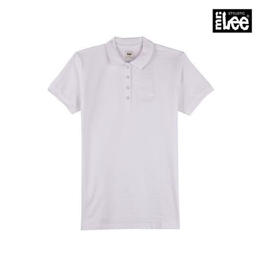 Stylistic Mr. Lee Ladies Basic Collared Shirt Missed Lycra Fabric Regular Fit 124144 (White)