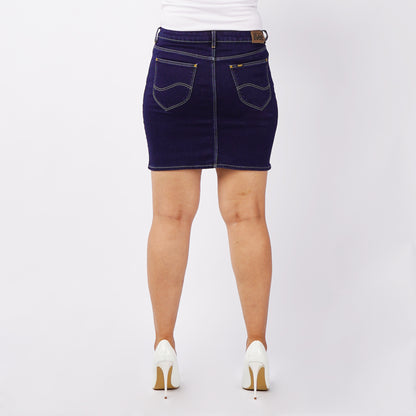 Stylistic Mr. Lee Ladies Basic Denim Skirt 156038 (Dark Shade)