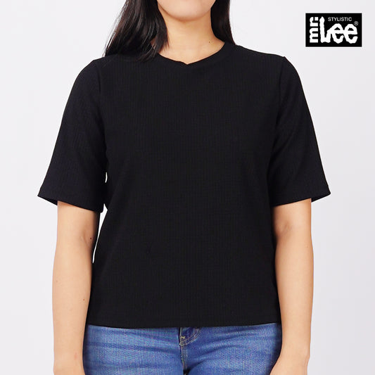 Stylistic Mr. Lee Ladies Basic Tees Boxy Fit 137105-U (Black)