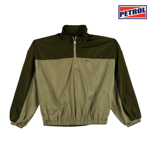 Petrol Ladies Basic Jacket Crop Fitting Nylon Fabric 130759 (Fatigue)