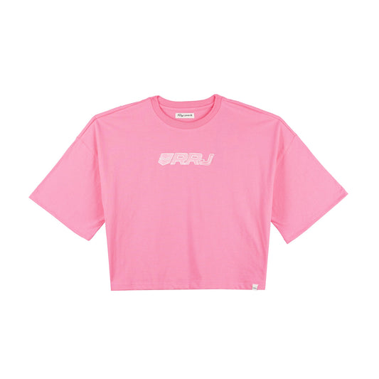 RRJ Ladies Basic Tees Boxy Fitting CVC Jersey Fabric 145742 (Pink)