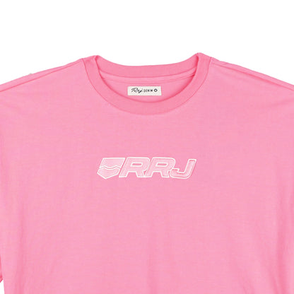 RRJ Ladies Basic Tees Boxy Fitting CVC Jersey Fabric 145742 (Pink)