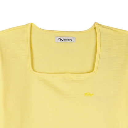 RRJ Basic Tees for Ladies Regular Fitting Shirt 150326 (Yellow)