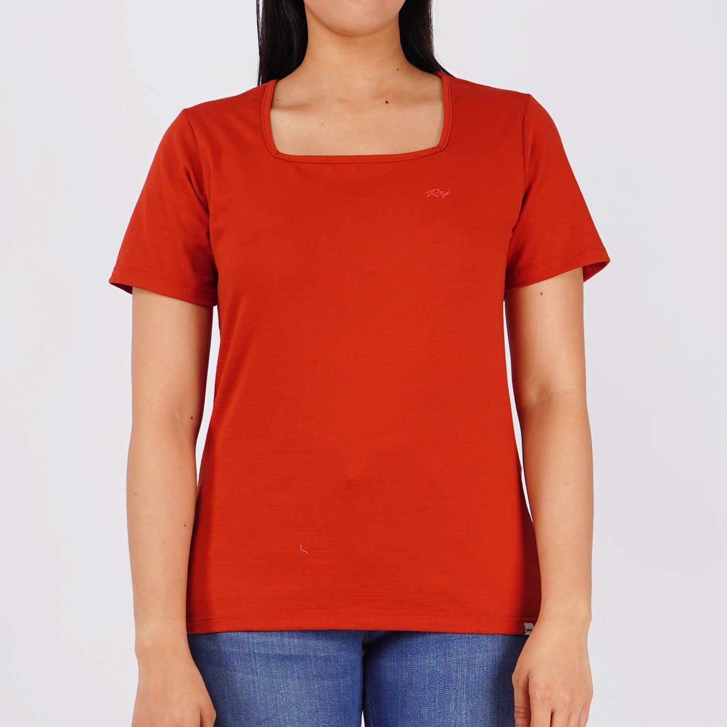 RRJ Basic Tees for Ladies Regular Fitting Shirt 150326 (Rust)