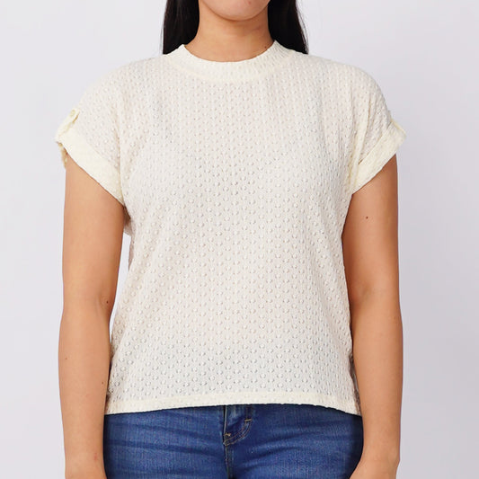 RRJ Basic Woven Ladies Boxy Fitting Shirt 144501 (Beige)