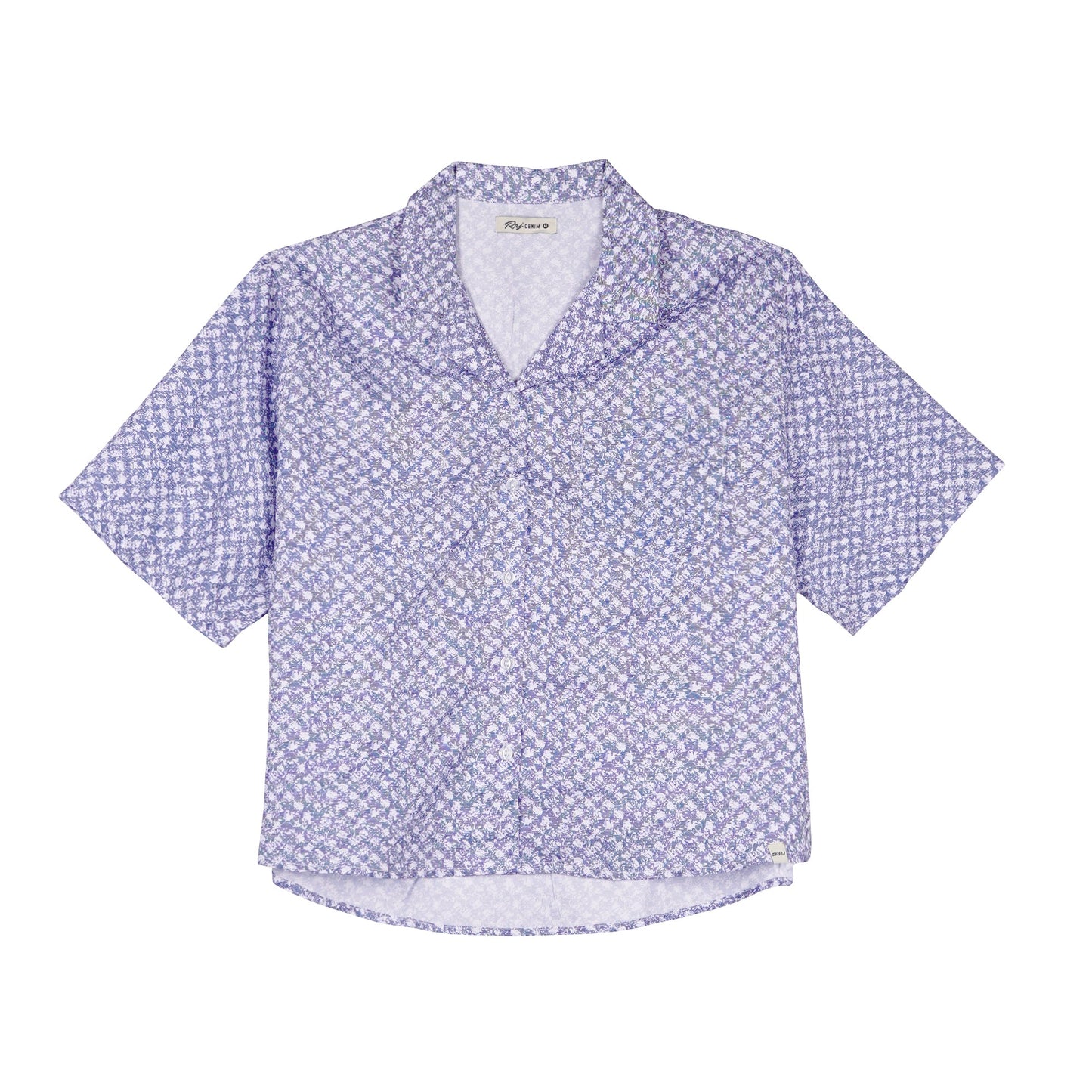 RRJ Basic Woven Ladies Boxy Fitting Shirt 145051 (Blue)